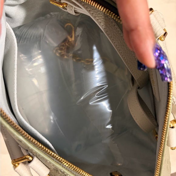 LV Handbag Green White Monogram Empreinte Bicolor Leather Speedy bandouliere - Picture 8 of 10